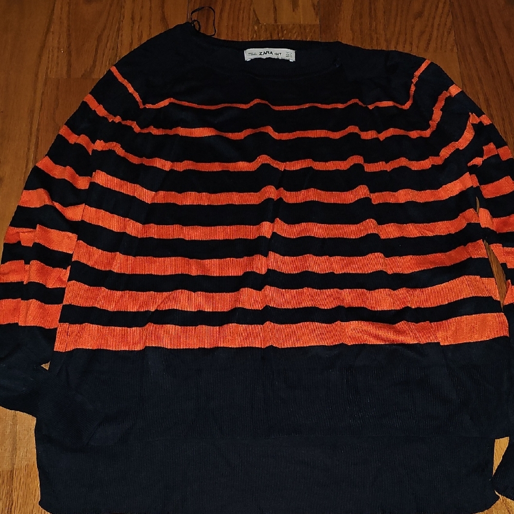 Striped Black and Orange Sweater